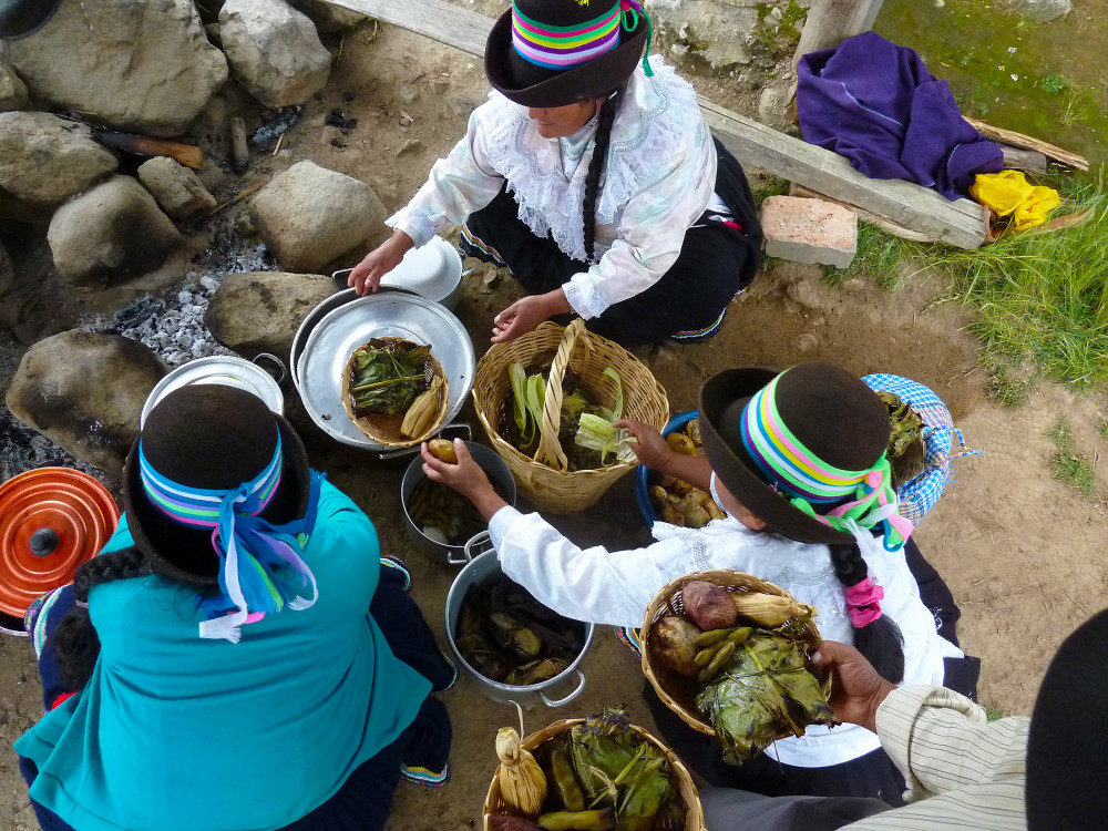 Traditionelles Essen in Peru